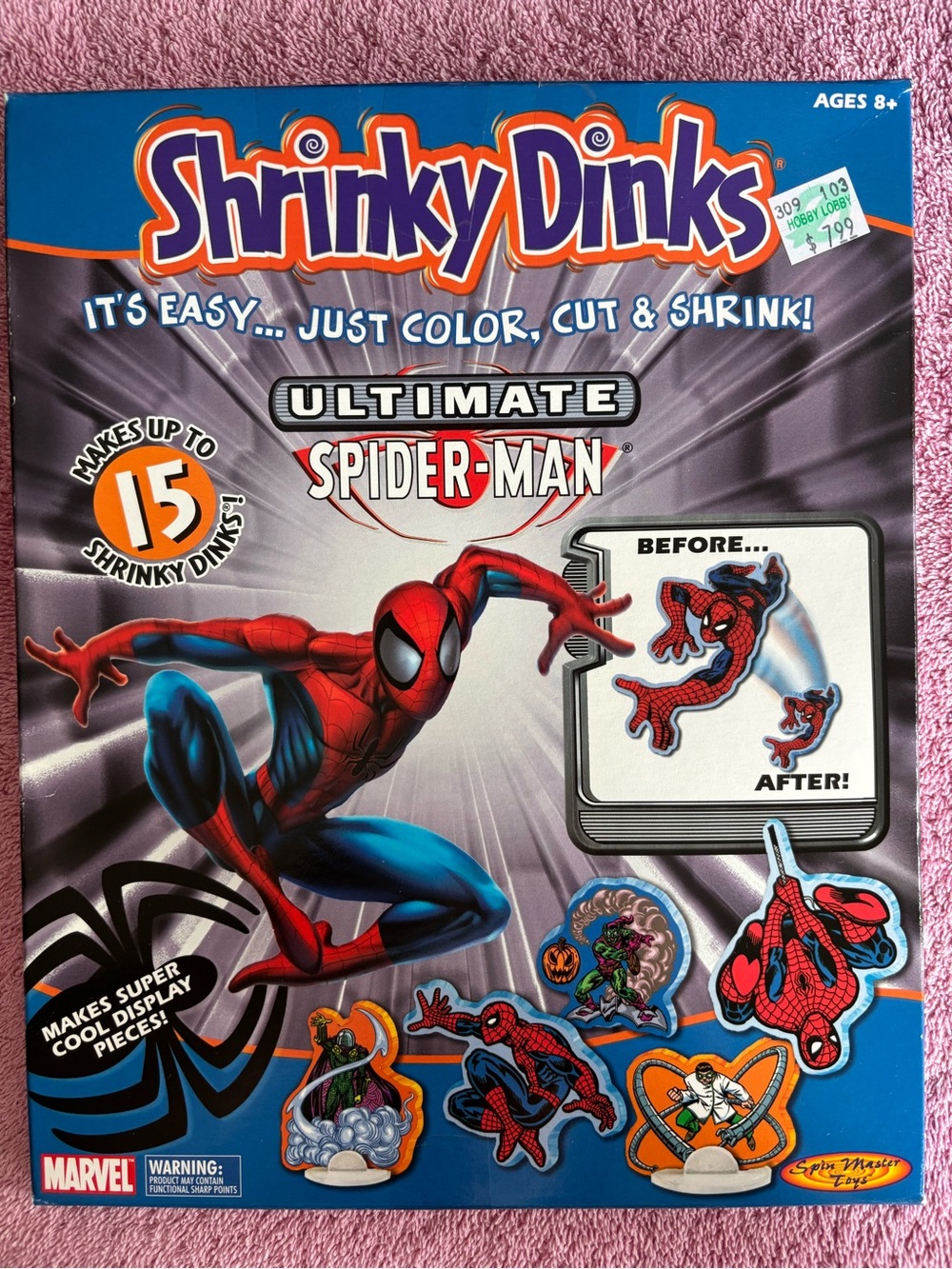 2002 Shrinky Dinks Ultimate Spider-Man kit